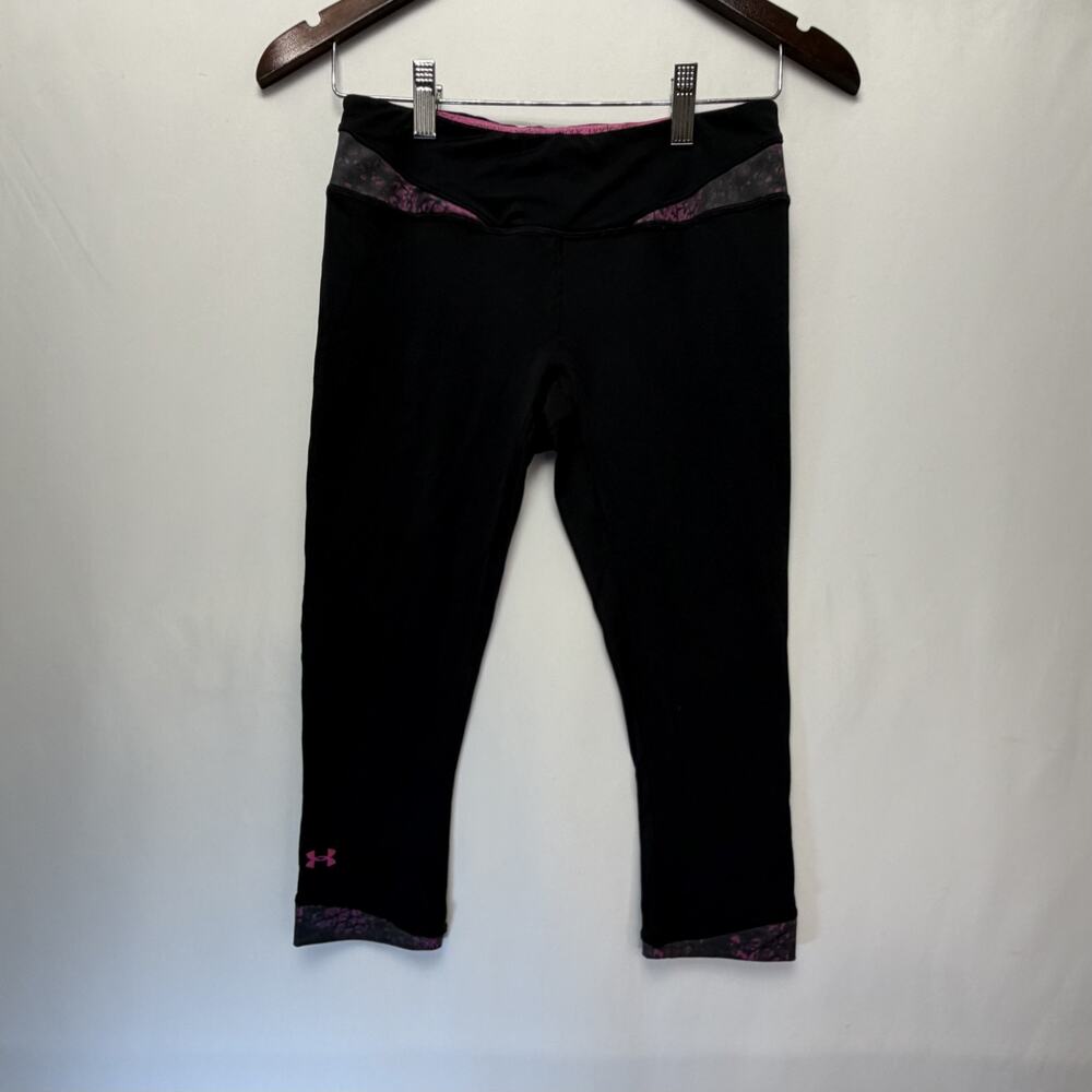 Under Armour Leggings Womens Small Black Ankle HeatGear Compression‎